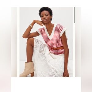 Anthropologie Tiny Hearts Sweater Vest